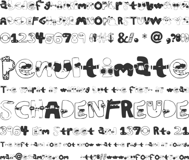 Alphabet Lore Font font preview