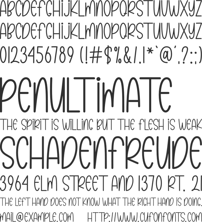 Pink March font preview