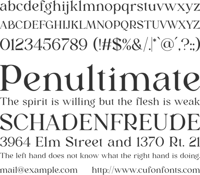 Raylish font preview