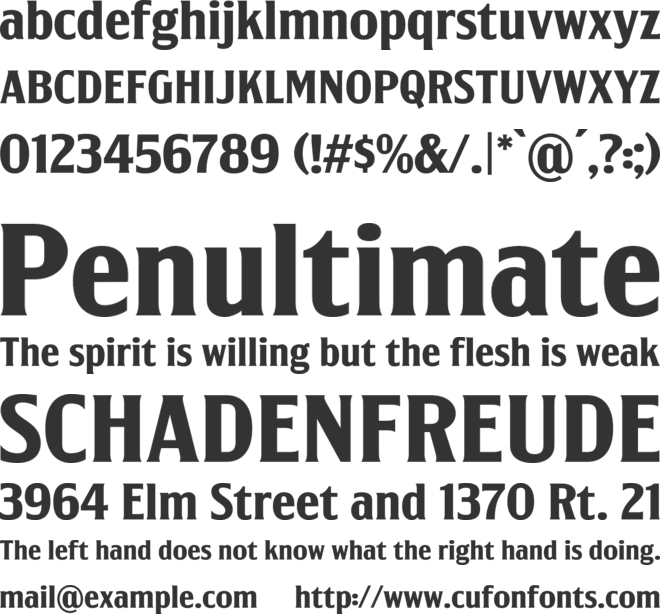 EFCO Godfrey font preview