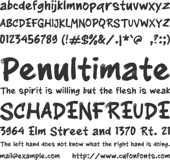 g Glegar font preview