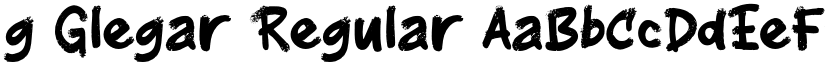 g Glegar Regular font