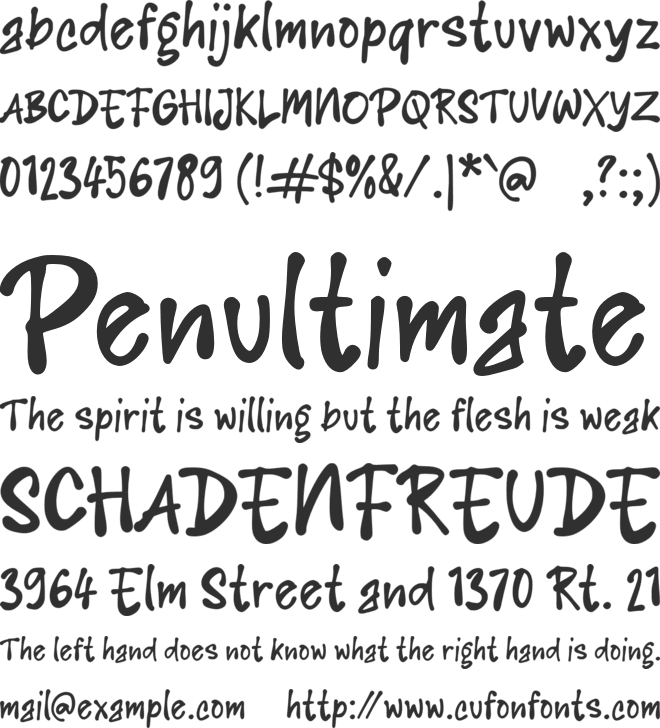 g Grinzo font preview