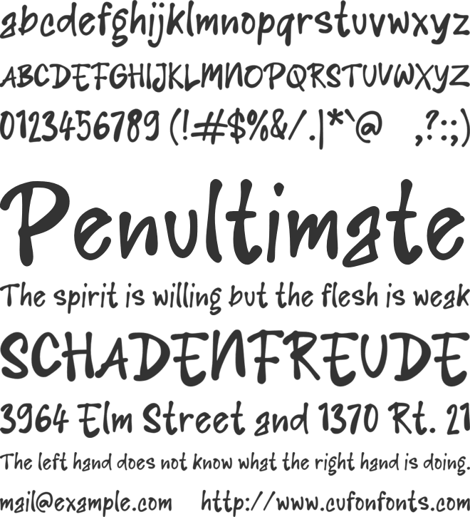 g Grinzo font preview