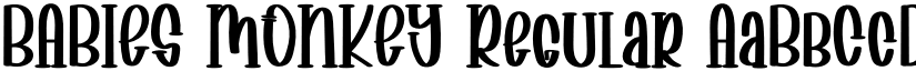 BABIES MONKEY Regular font