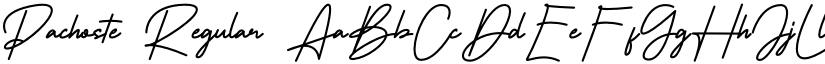 Pachoste Regular font