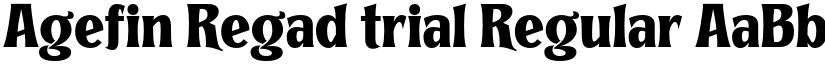 Agefin Regad trial Regular font