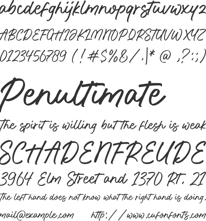 United White font preview
