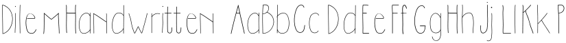 DilemHandwritten font