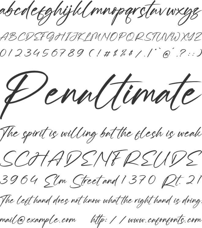 Estellothy font preview