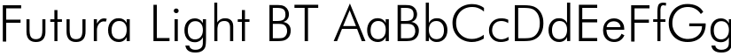 Futura Lt BT font download