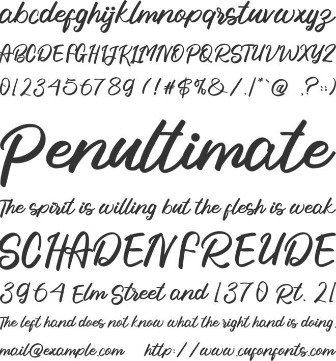 Winter Snowslow font preview