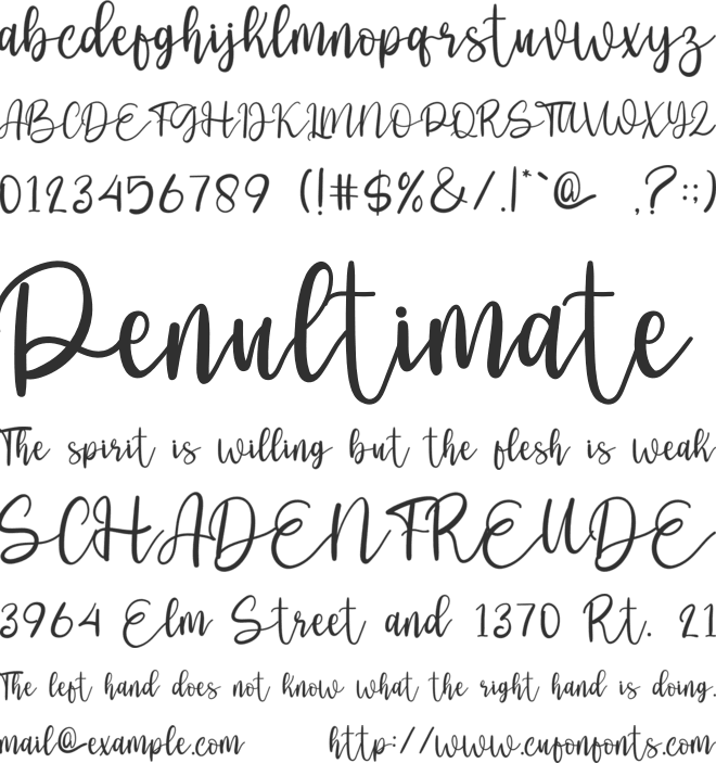 Christmas  Melody font preview