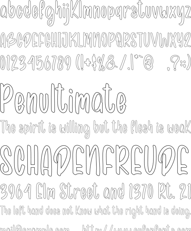 WINTER DREAM font preview