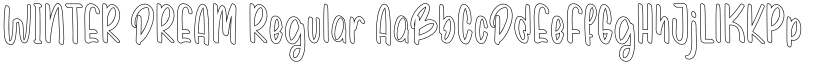 WINTER DREAM Regular font