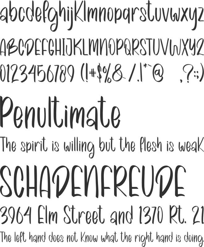 Sweet Valentine font preview