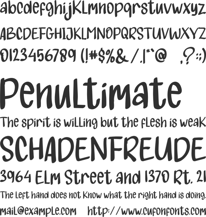 King Cake font preview