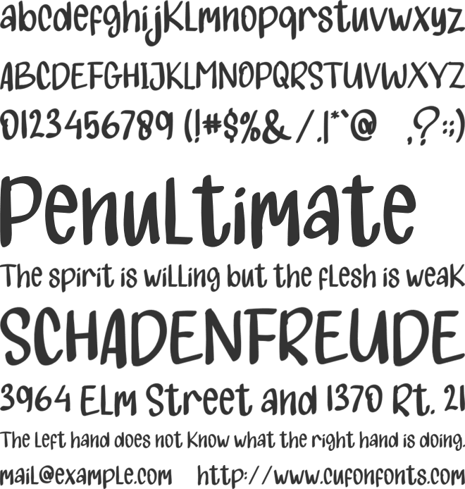 King Cake font preview