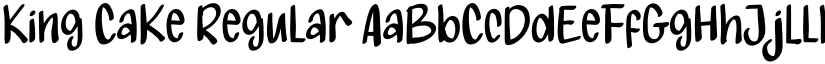 King Cake Regular font