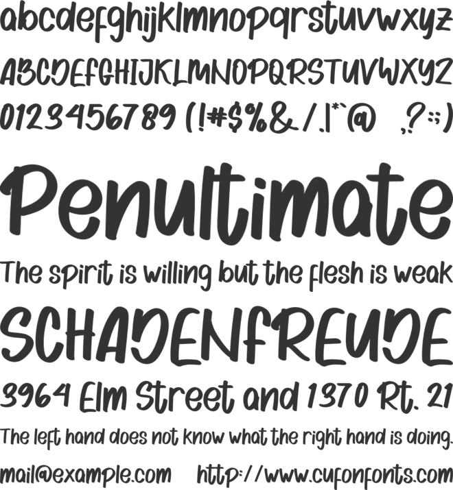 Well Done font preview