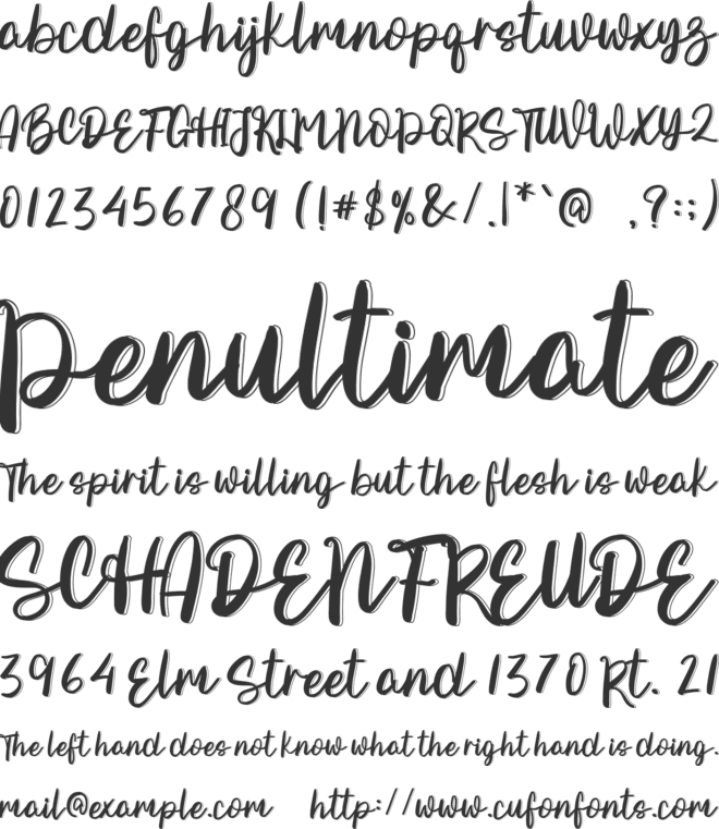 Snowlove font preview