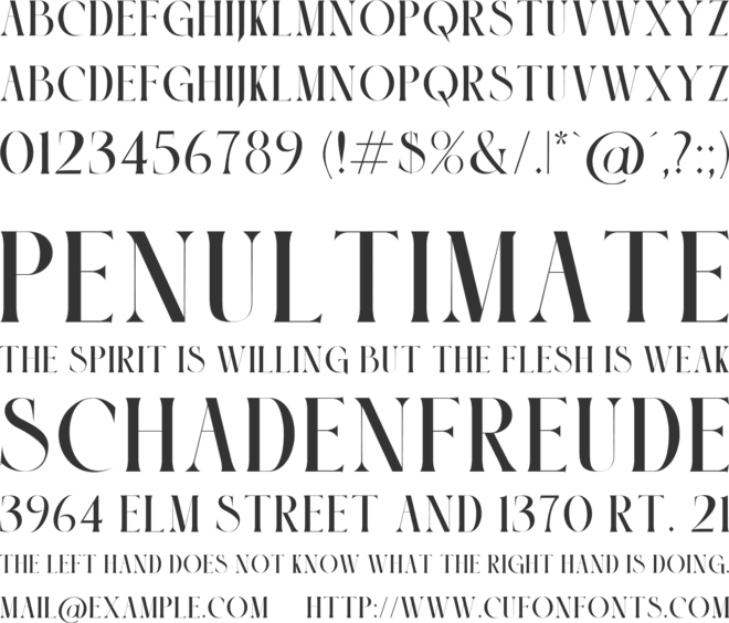 Southest font preview