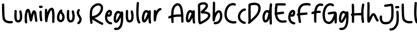 Luminous Regular font