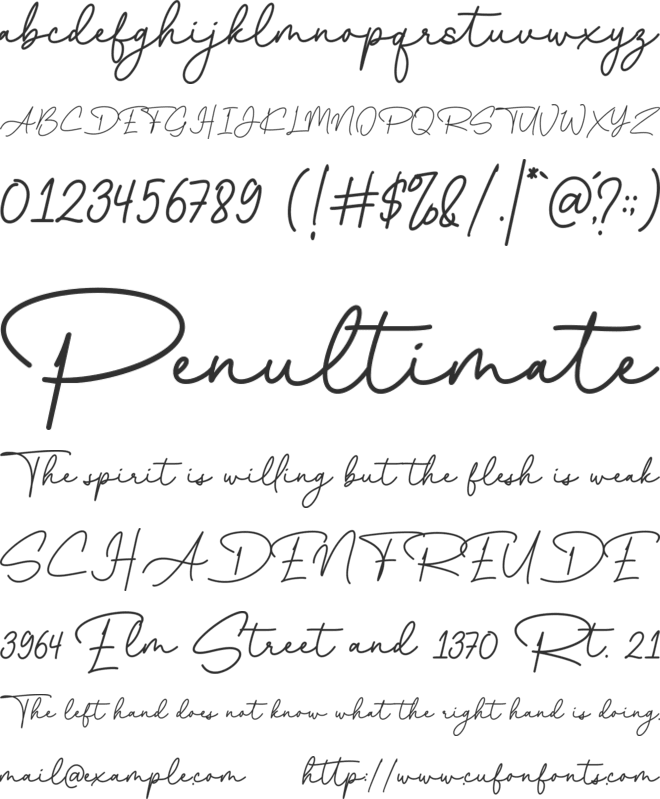 Pretty Dahlia font preview