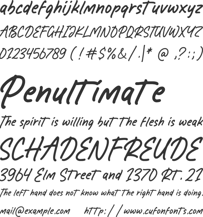 Grand Memories font preview