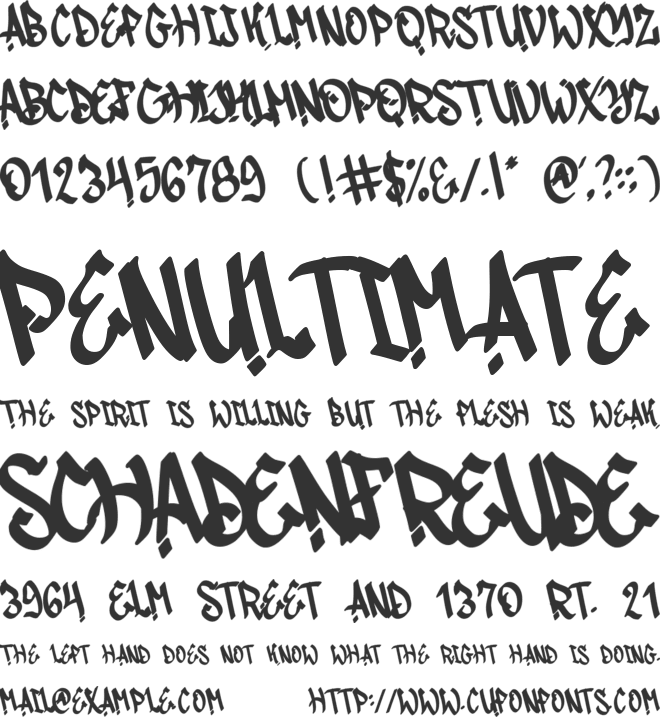 Shock Graffiti font preview