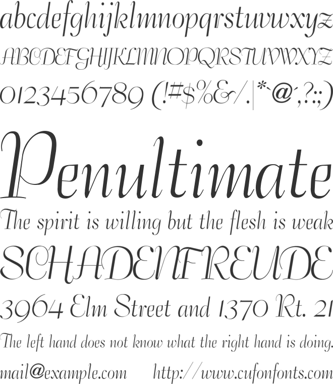 Ballroom Tango font preview