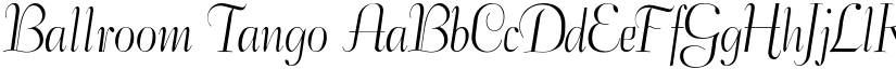Ballroom Tango font