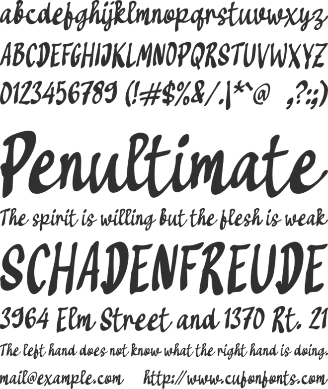 g Galesty font preview