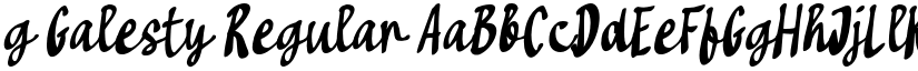 g Galesty Regular font