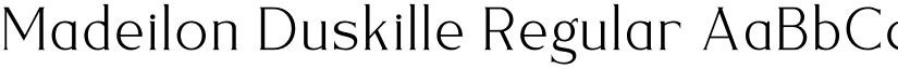 Madeilon Duskille Regular font