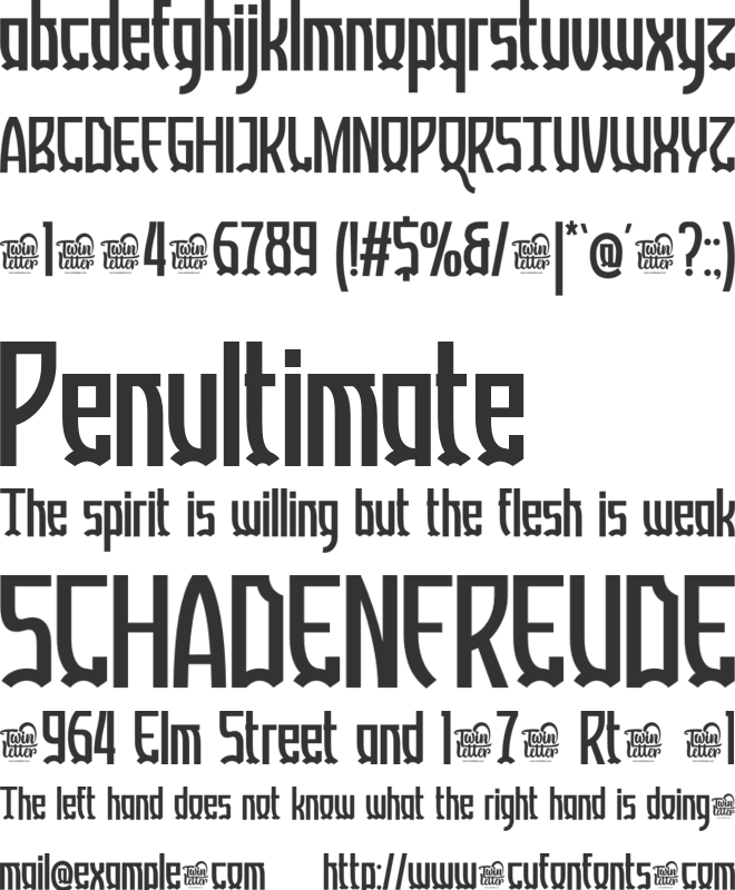 GUETONtrial font preview