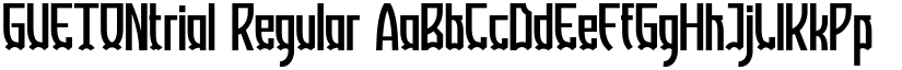 GUETONtrial Regular font