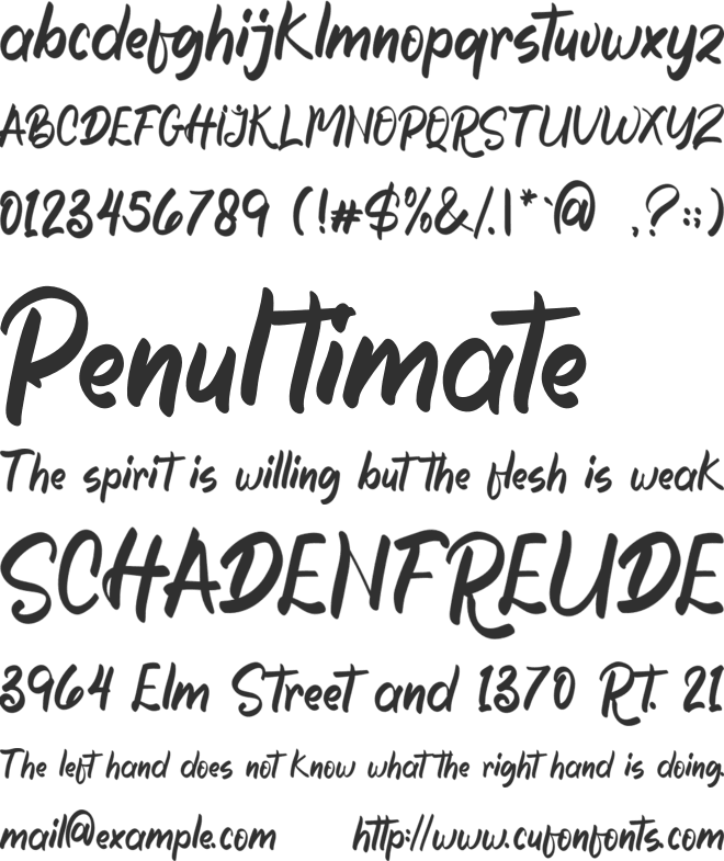 Brigifts font preview