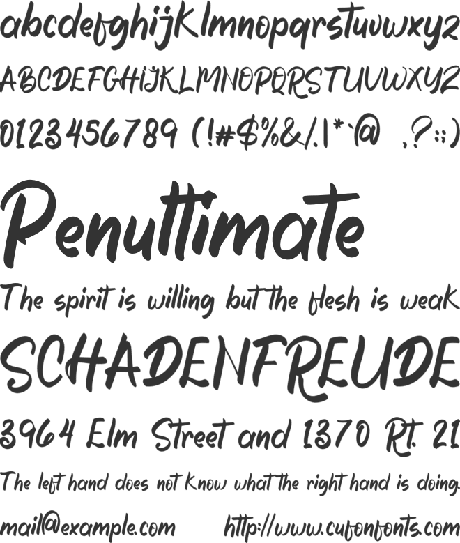 Brigifts font preview