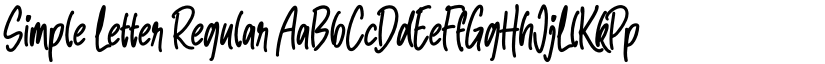 Simple Letter Regular font