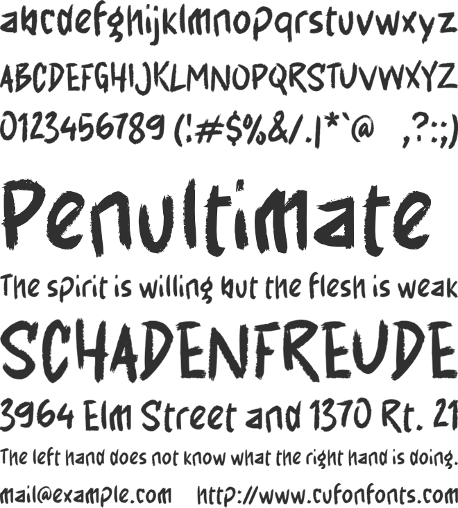 g Growe font preview