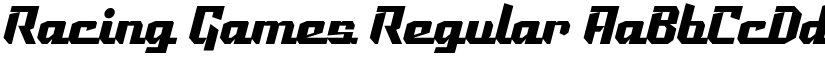 Racing Games Regular font