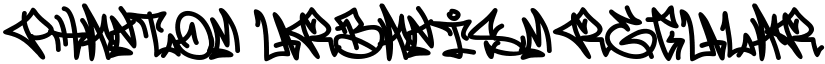 Phantom Urbanism Regular font