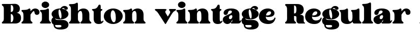 Brighton vintage Regular font