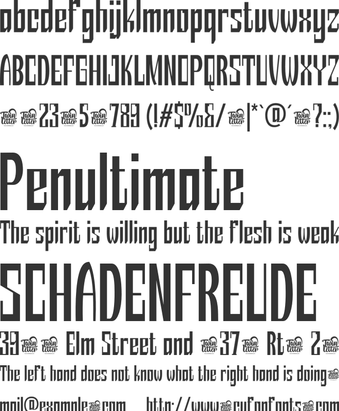 Koondimtrial font preview