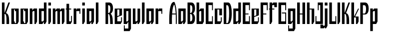 Koondimtrial Regular font
