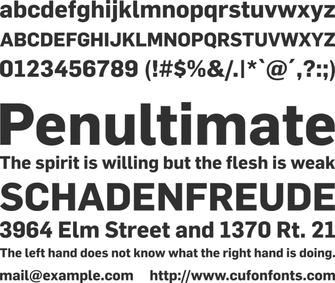 Flama Bold font preview