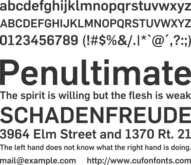 Flama Medium font preview