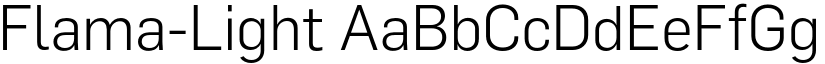 Flama-Light font