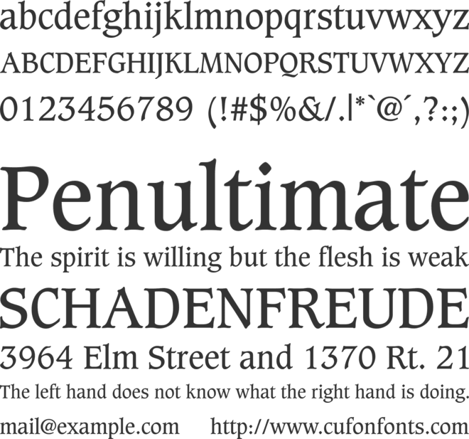 Caxton LT Book font preview